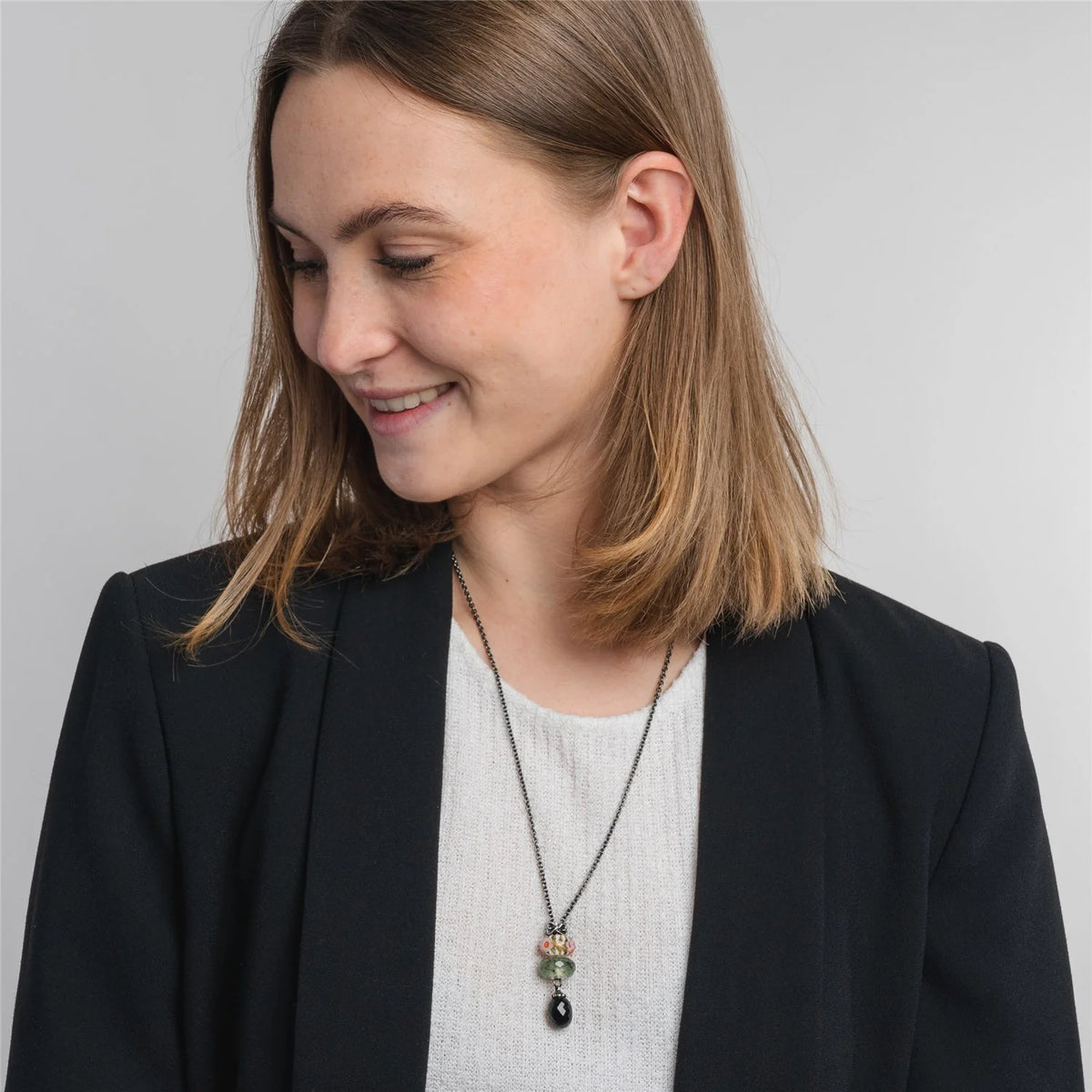 Base Trollbeads - Collana Fantasia con Onice Nero - TAGFA-00001