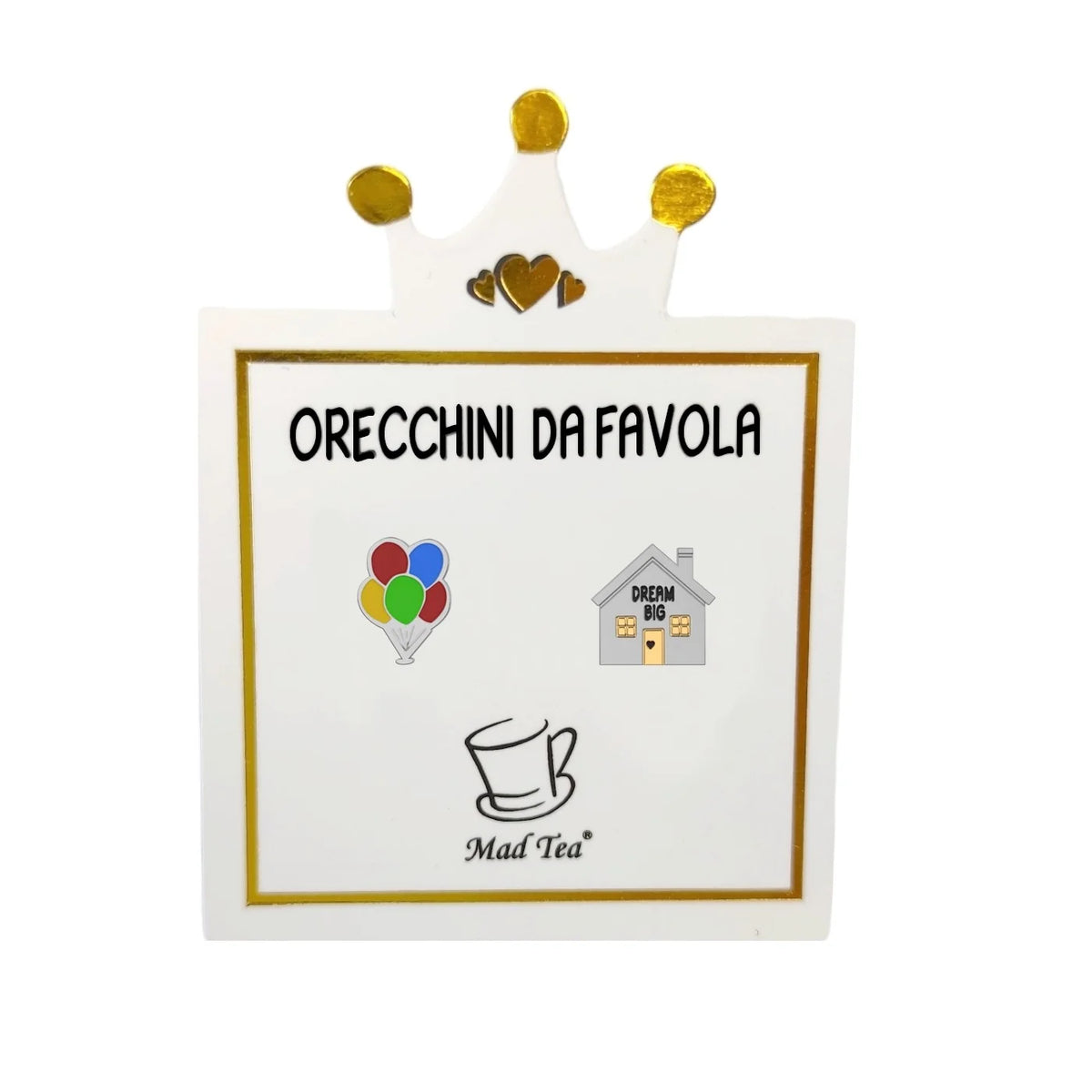 Orecchini in acciaio Mad Tea collezione Orecchini da favola-MWO009