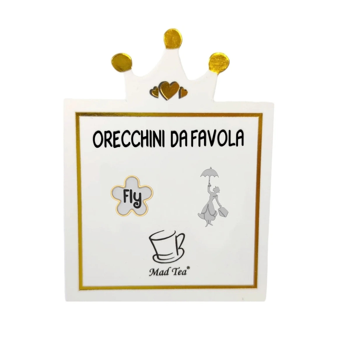 Orecchini in acciaio Mad Tea collezione Orecchini da favola-MAPO005