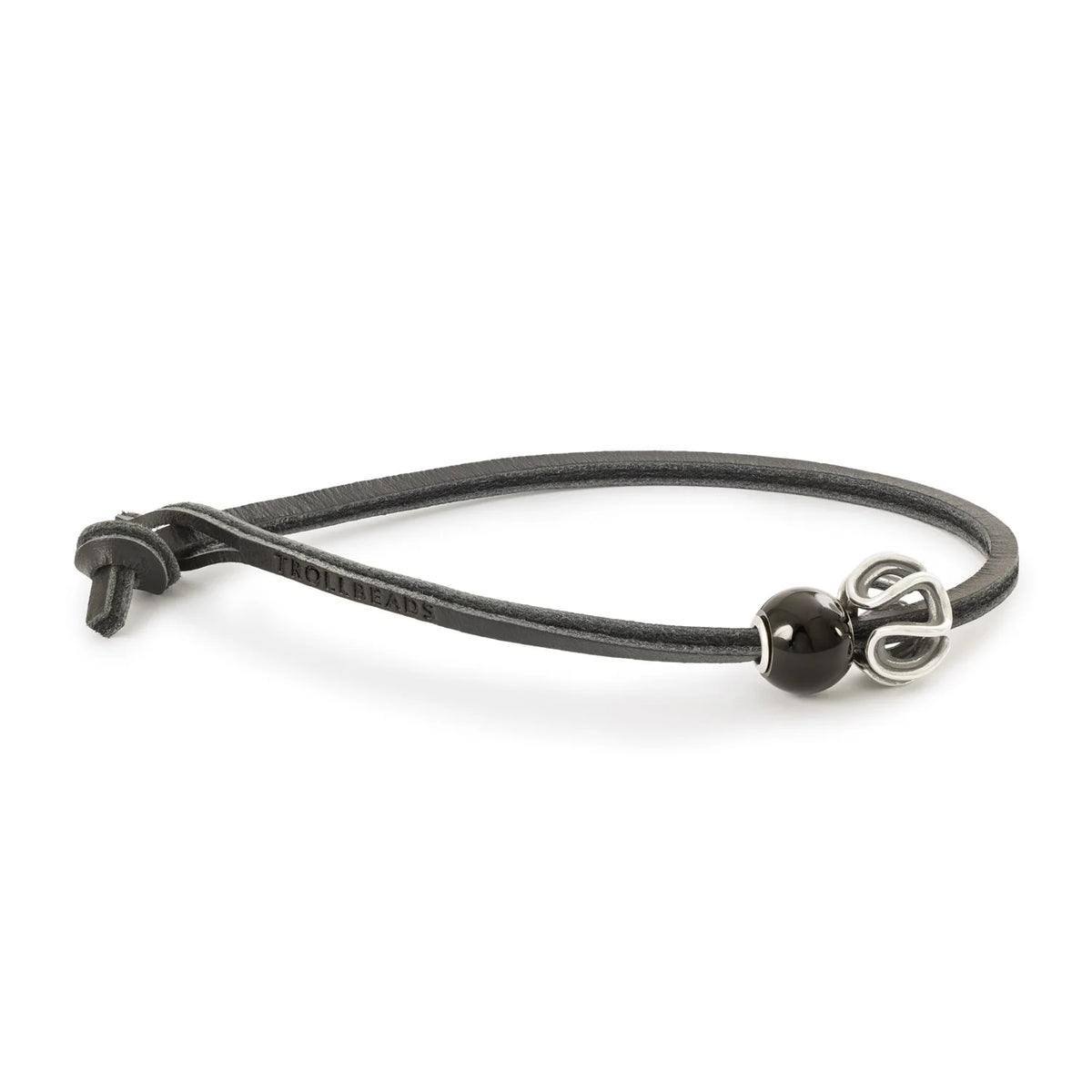 Base Trollbeads - Bracciale di Pelle Nero - TLEBR-00056