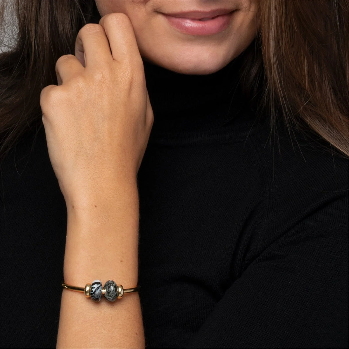 Base Trollbeads - Bracciale Bangle Placcato Oro Argento - TGPBA-00001