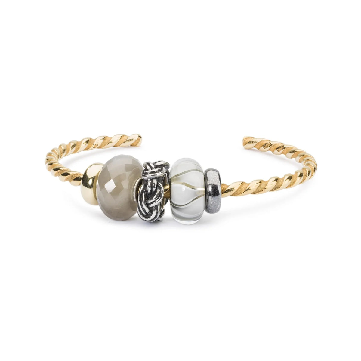 Base Trollbeads - Bracciale Bangle a Spirale Placcato Oro Argento - TGPBA-00006