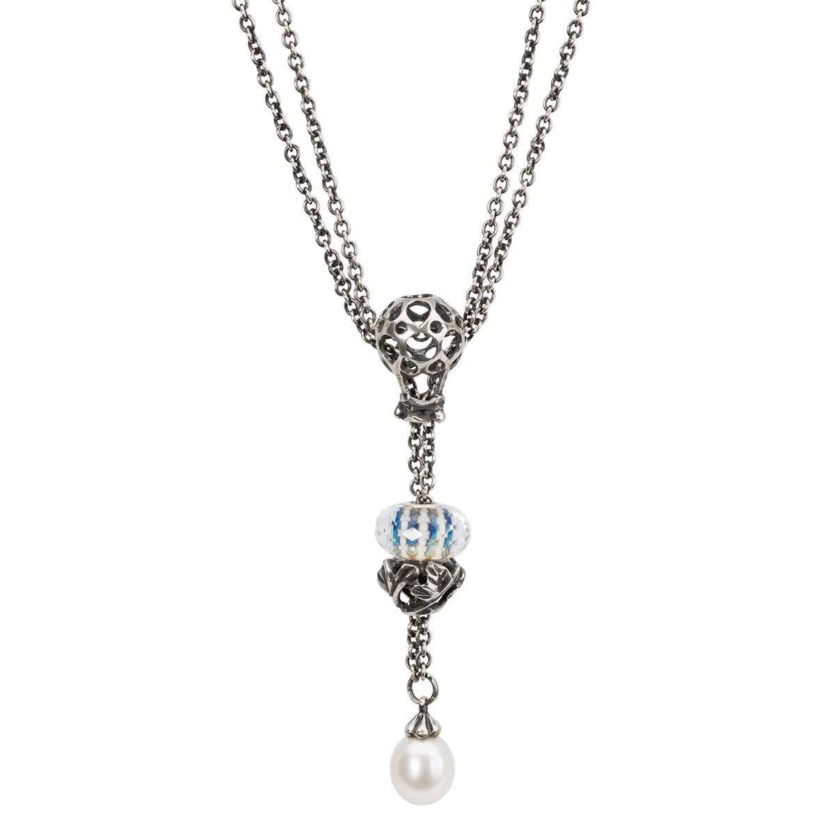 Base Trollbeads - Collana Fantasia con Perla - TAGFA-00019