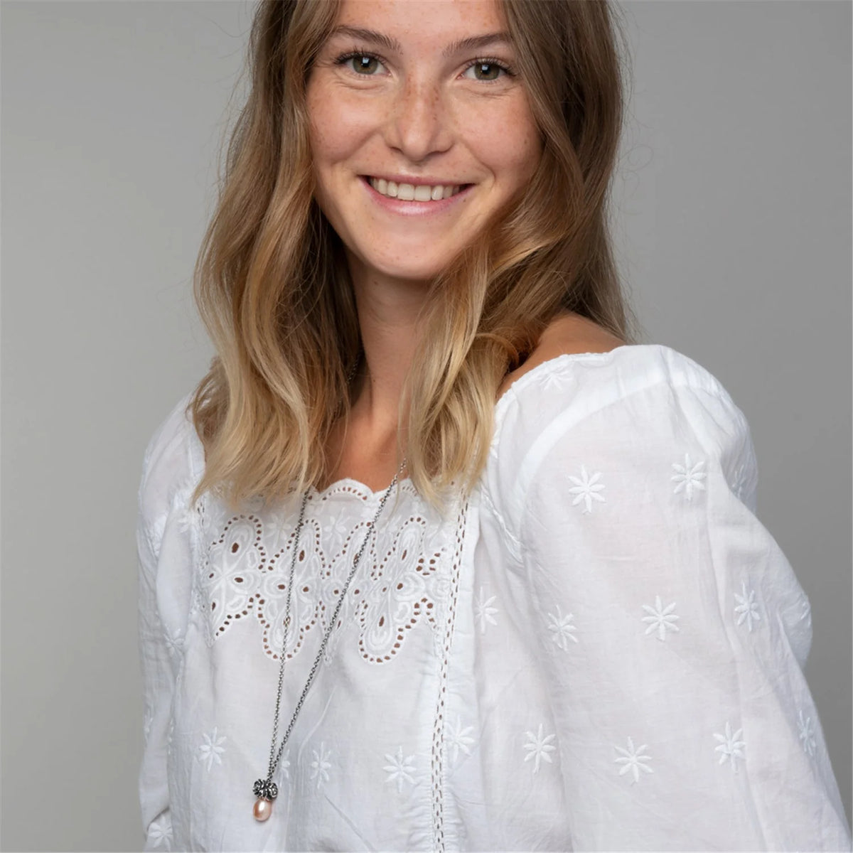 Base Trollbeads - Collana Fantasia con Perla Rosa - TAGFA-00049