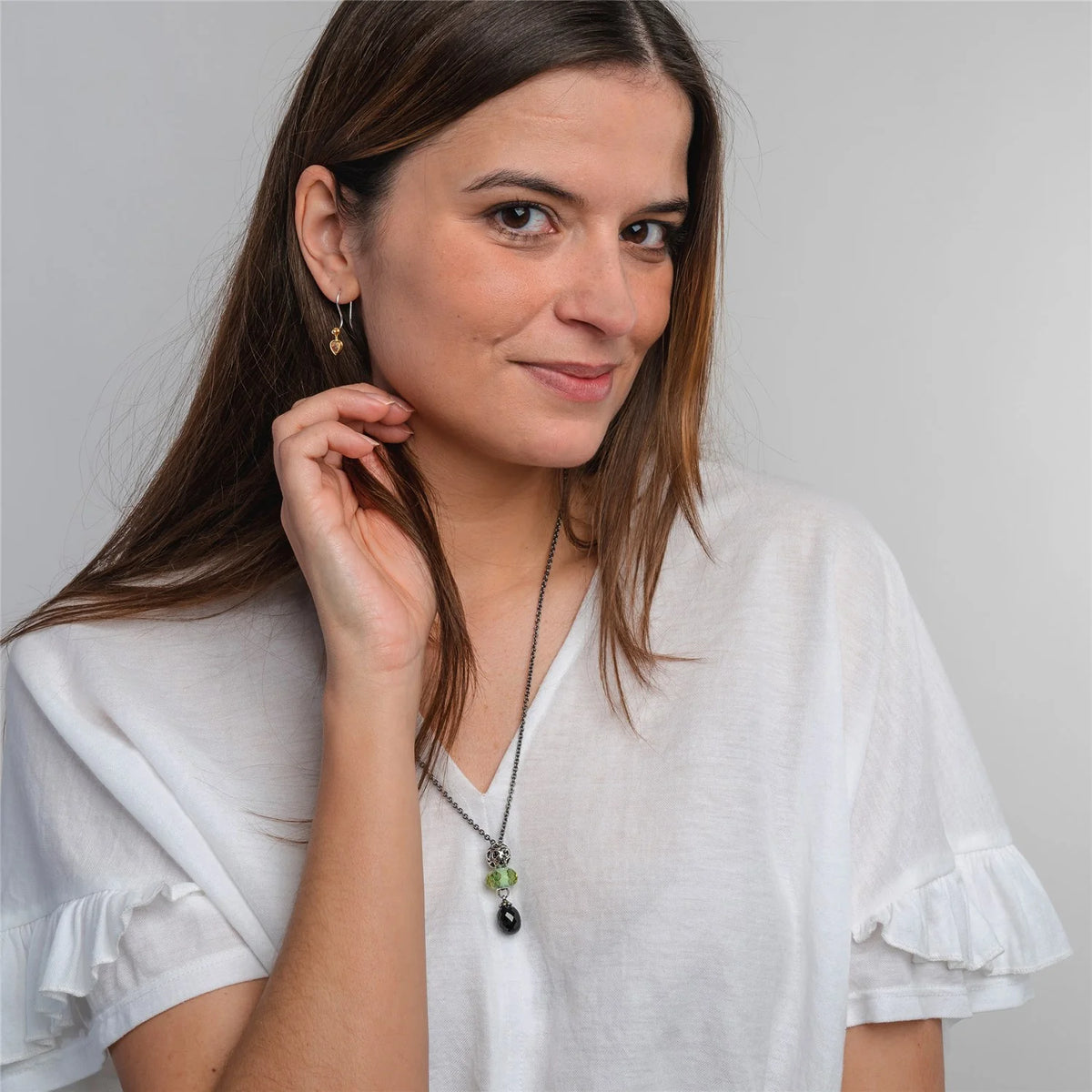 Base Trollbeads - Collana Fantasia con Onice Nero - TAGFA-00001