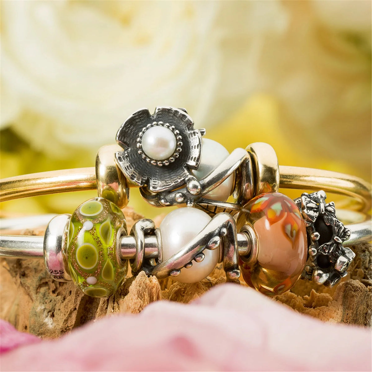 Beads Trollbeads - Framed by Buds Bead - TAGBE-10258