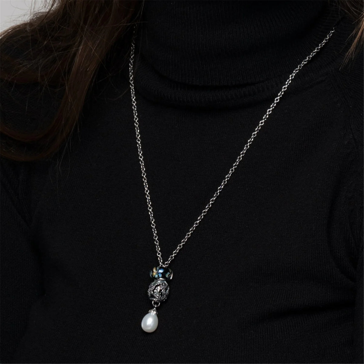 Base Trollbeads - Collana Fantasia con Perla - TAGFA-00019