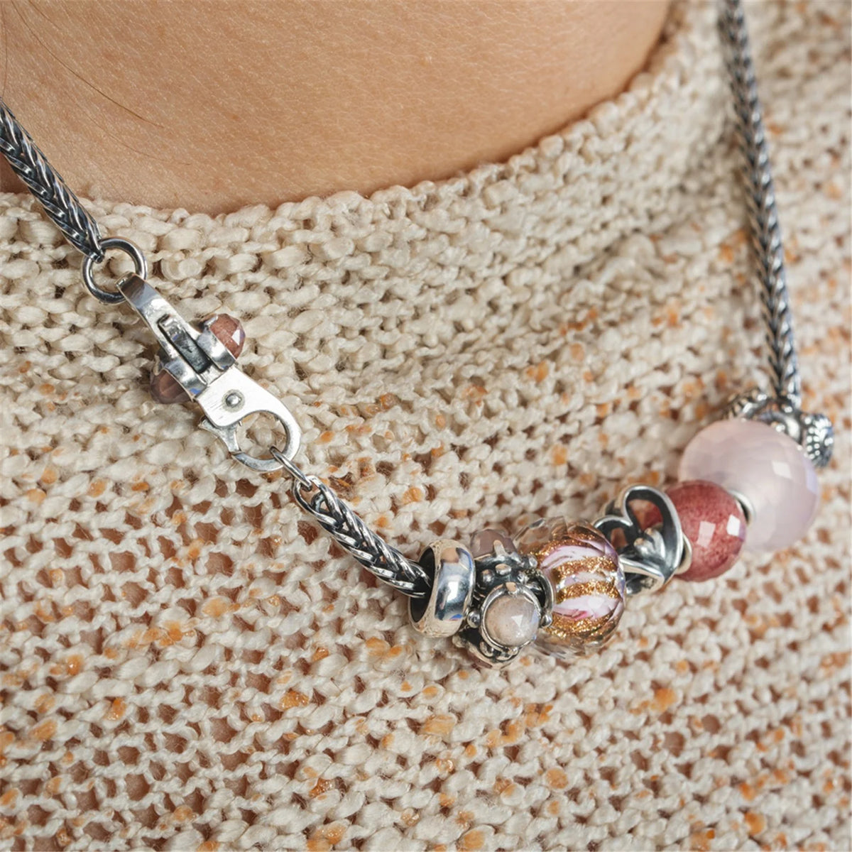 Beads Trollbeads - Quarzo Fragola rotondo sfaccettato - TSTBE-00033