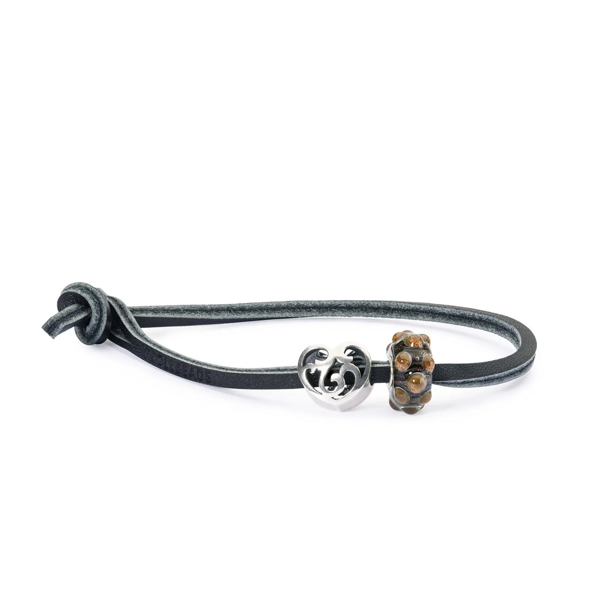 Base Trollbeads - Bracciale di Pelle Nero - TLEBR-00056