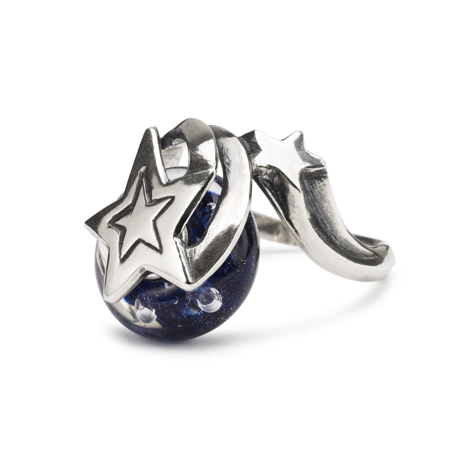Anello MULA Originale Argento 925 Con Zirconi Blu - Fede A Dito Intero, Gioiello Donna - Foto 3