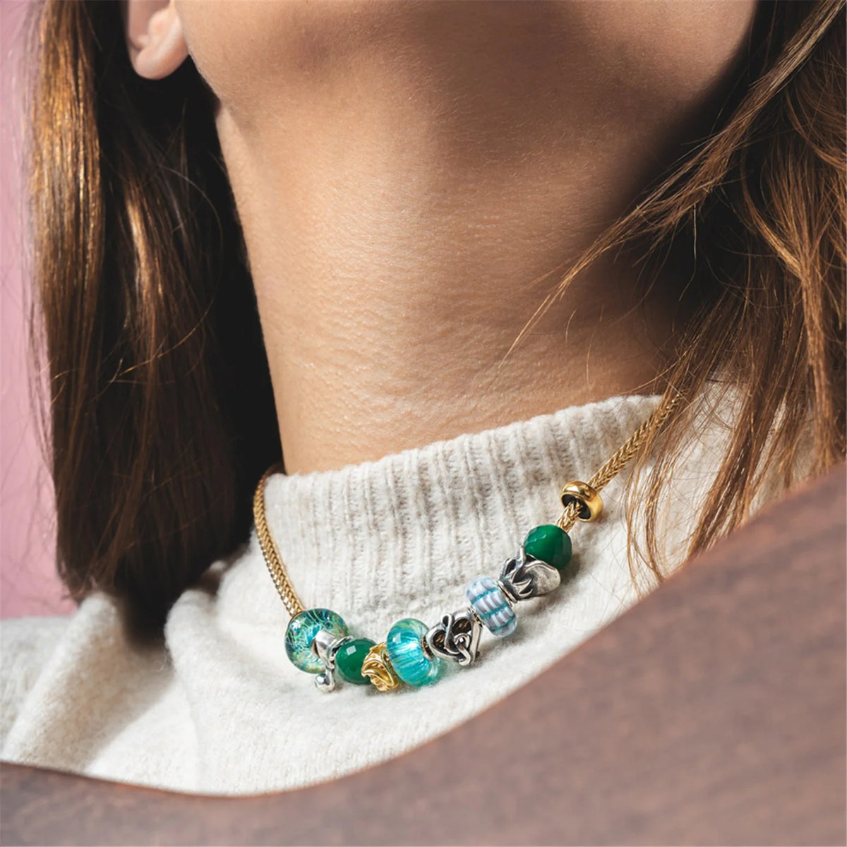 Beads Trollbeads - Onice Verde rotondo sfaccettato - TSTBE-00036