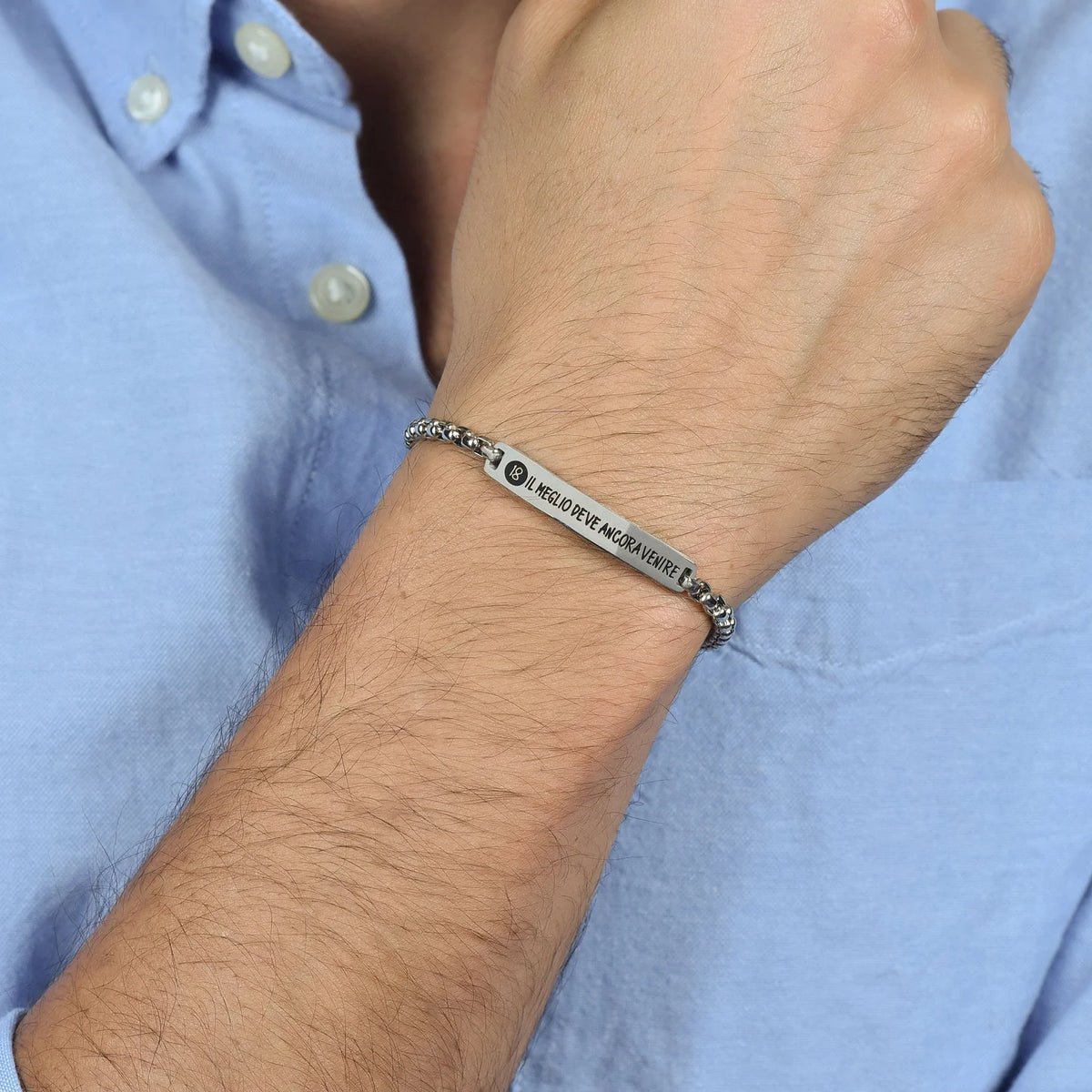 Bracciale Uomo in acciaio Luca Barra-BA1665