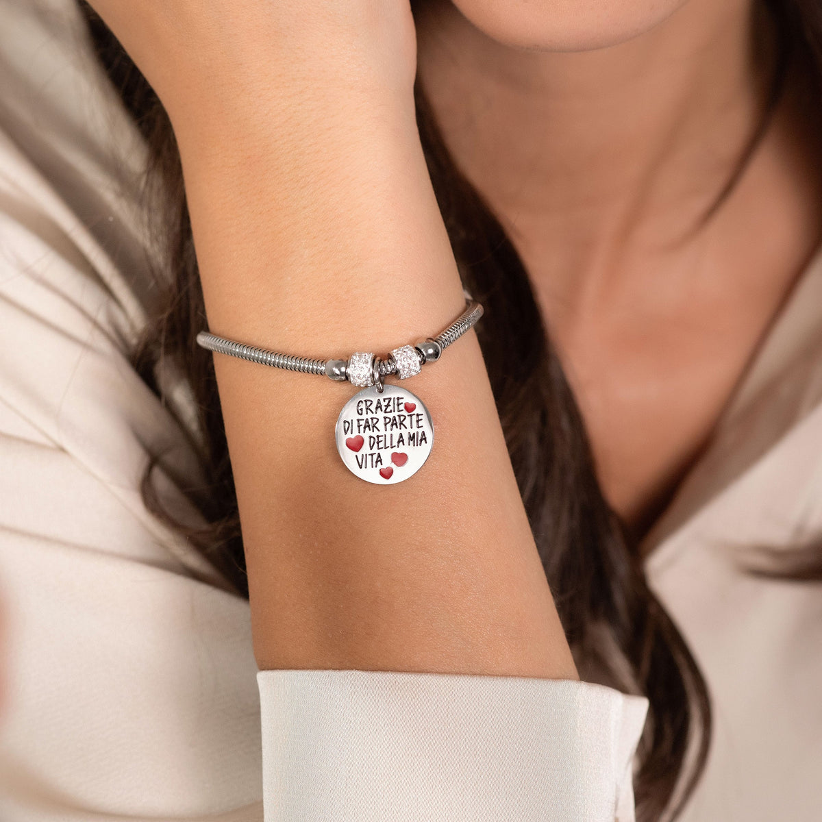 Bracciale in acciaio Luca Barra-BK2568