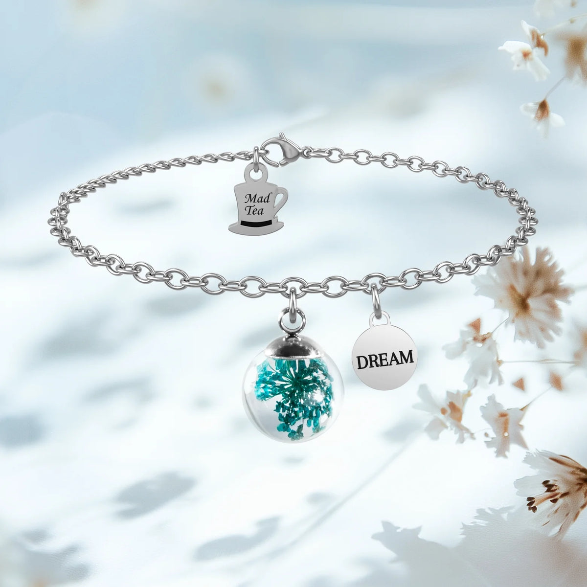 Bracciale in Acciaio Mad Tea collezione: Il giardino dei desideri - Pizzo della Regina - Bracciale dei Sogni