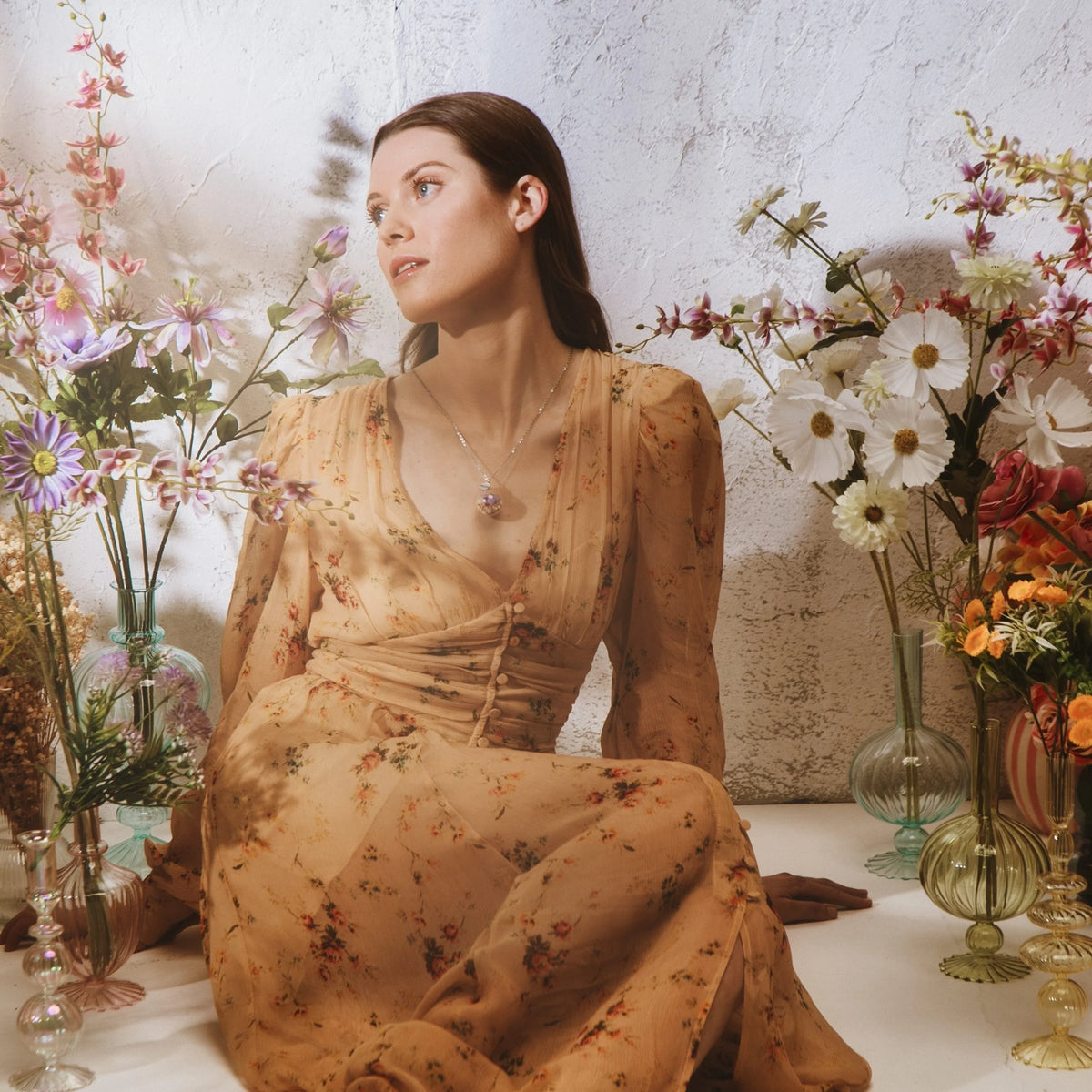 Collana in Acciaio Mad Tea collezione: Il giardino dei desideri - Fiori di Spello - Collana della Felicità