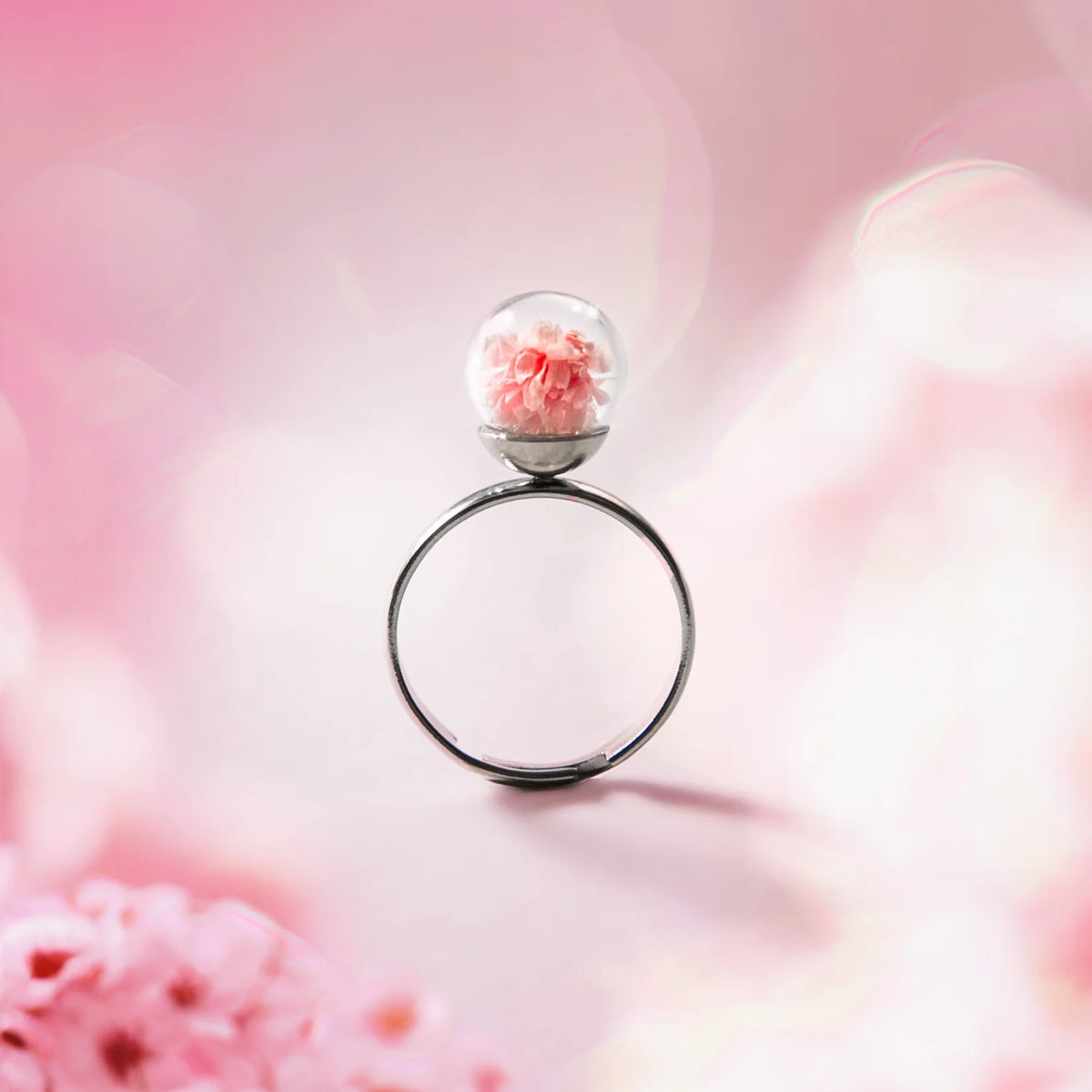 Anello in Acciaio Mad Tea collezione: Il giardino dei desideri - Gypsophilia - Anello della Felicità