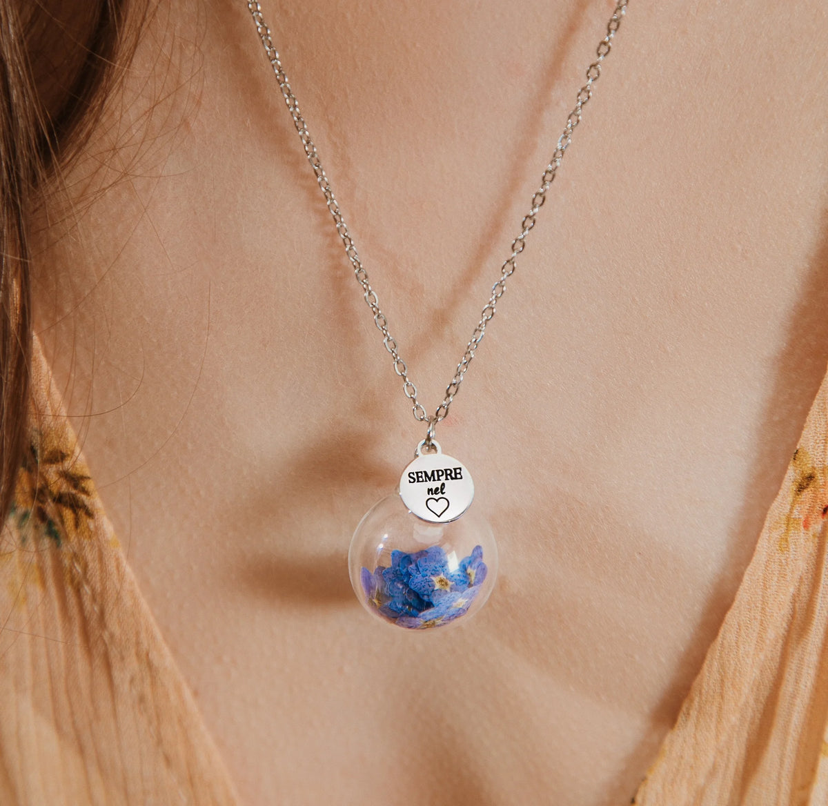 Collana in Acciaio Mad Tea collezione: Il giardino dei desideri - NON TI SCORDAR DI ME - GDC003