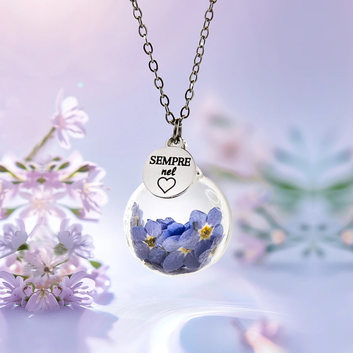 Collana in Acciaio Mad Tea collezione: Il giardino dei desideri - NON TI SCORDAR DI ME - GDC003