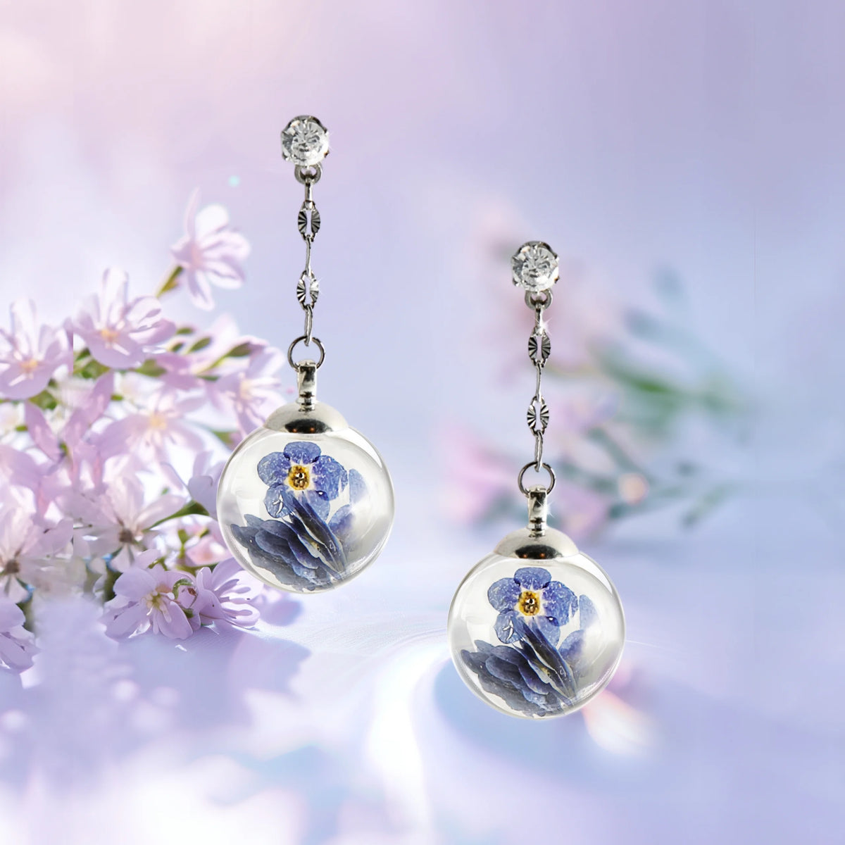 Orecchini in Acciaio Mad Tea collezione: Il giardino dei desideri - NON TI SCORDAR DI ME - GDO003