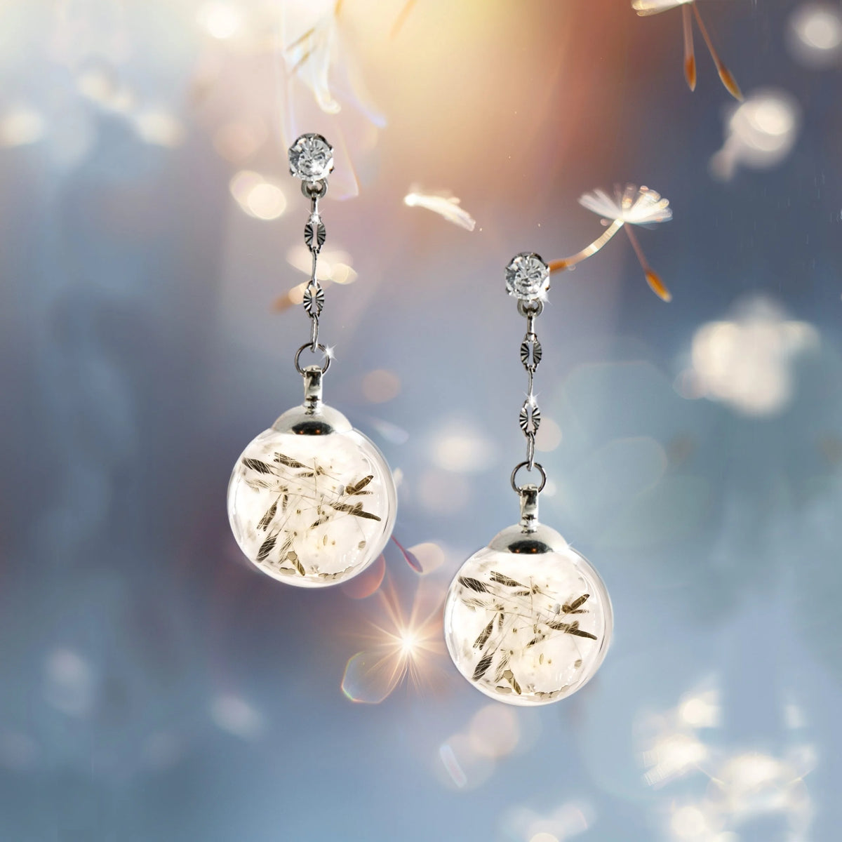 Orecchini in Acciaio Mad Tea collezione: Il giardino dei desideri - SOFFIONE - GDO005