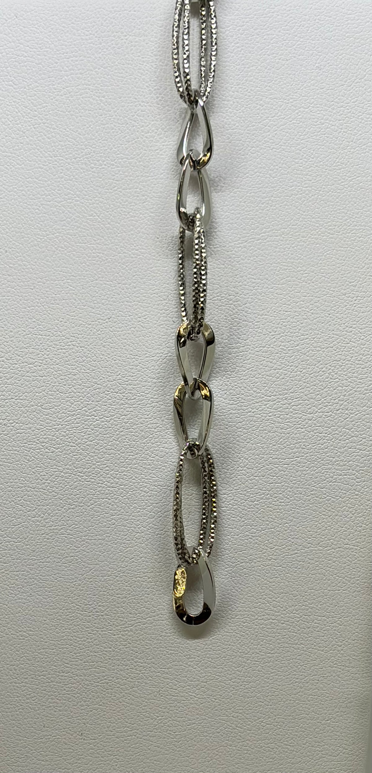 Bracciale in oro 750/1000 - 18 carati colore bianco - 20 centimetri - BO002