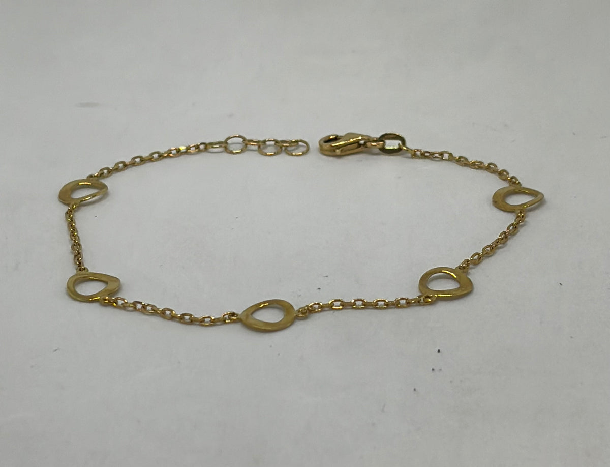 Bracciale in oro 750/1000 - 18 carati colore giallo - 19 centimetri - BO008