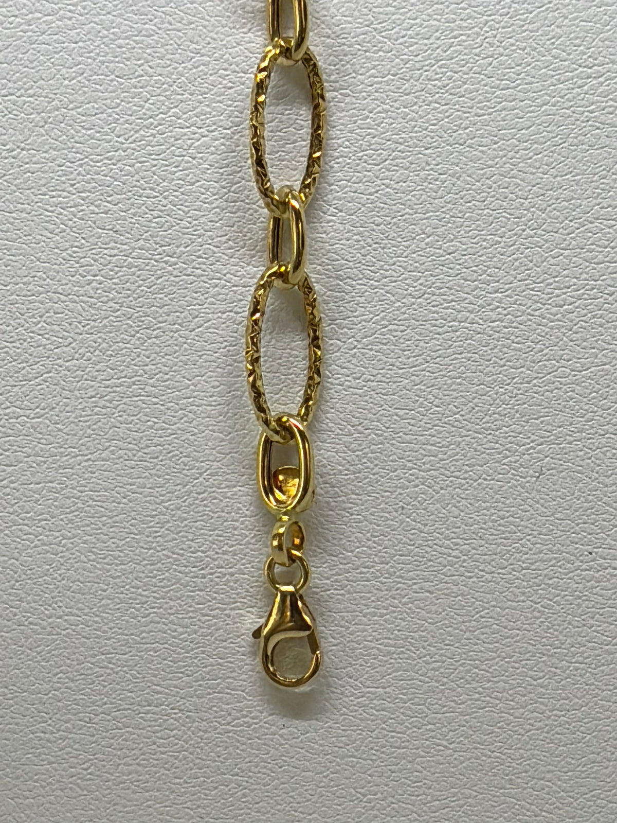 Bracciale in oro 750/1000 - 18 carati colore giallo e bianco - 19 centimetri - BO004