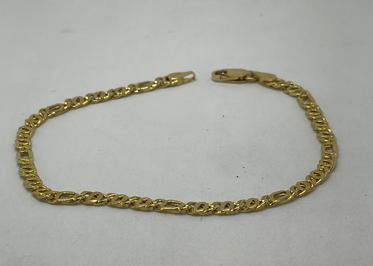 Bracciale in oro 750/1000 - 18 carati colore giallo - 20,5 centimetri - BO014