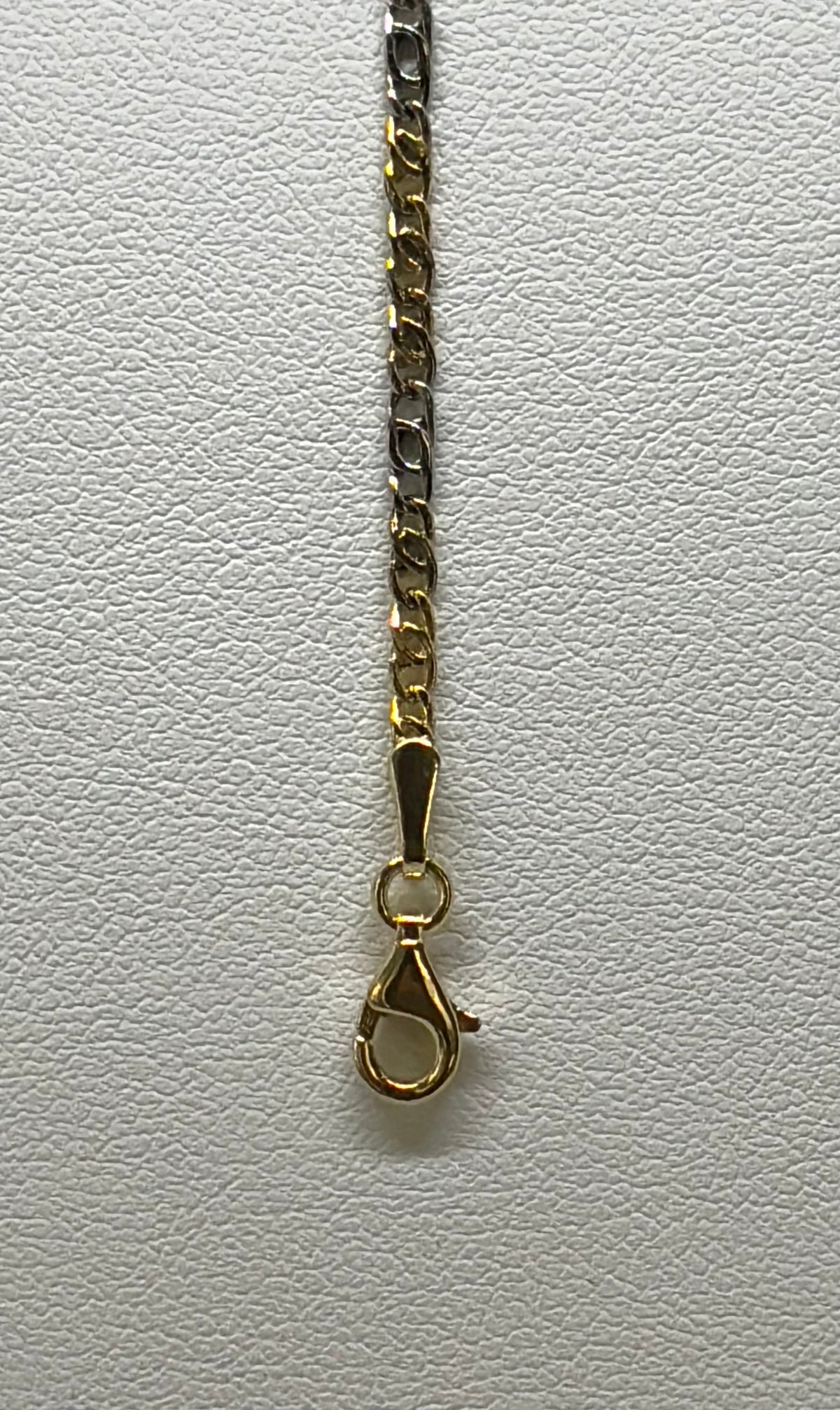 Bracciale in oro 750/1000 - 18 carati colore giallo e bianco - 18,5 centimetri - BO025