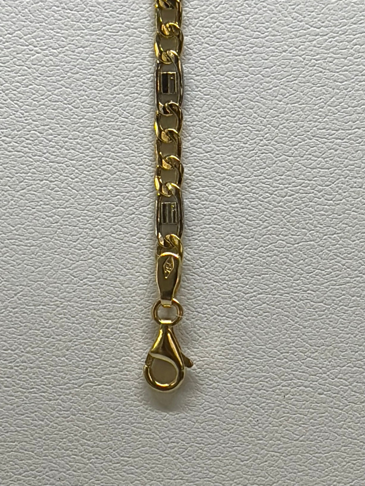 Bracciale in oro 750/1000 - 18 carati colore giallo e bianco - 21 centimetri - BO012