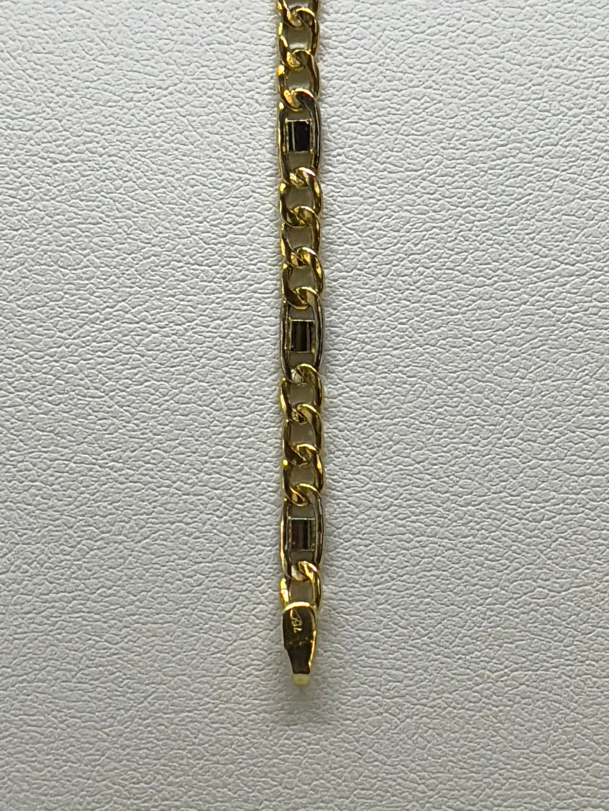 Bracciale in oro 750/1000 - 18 carati colore giallo e bianco - 21 centimetri - BO012