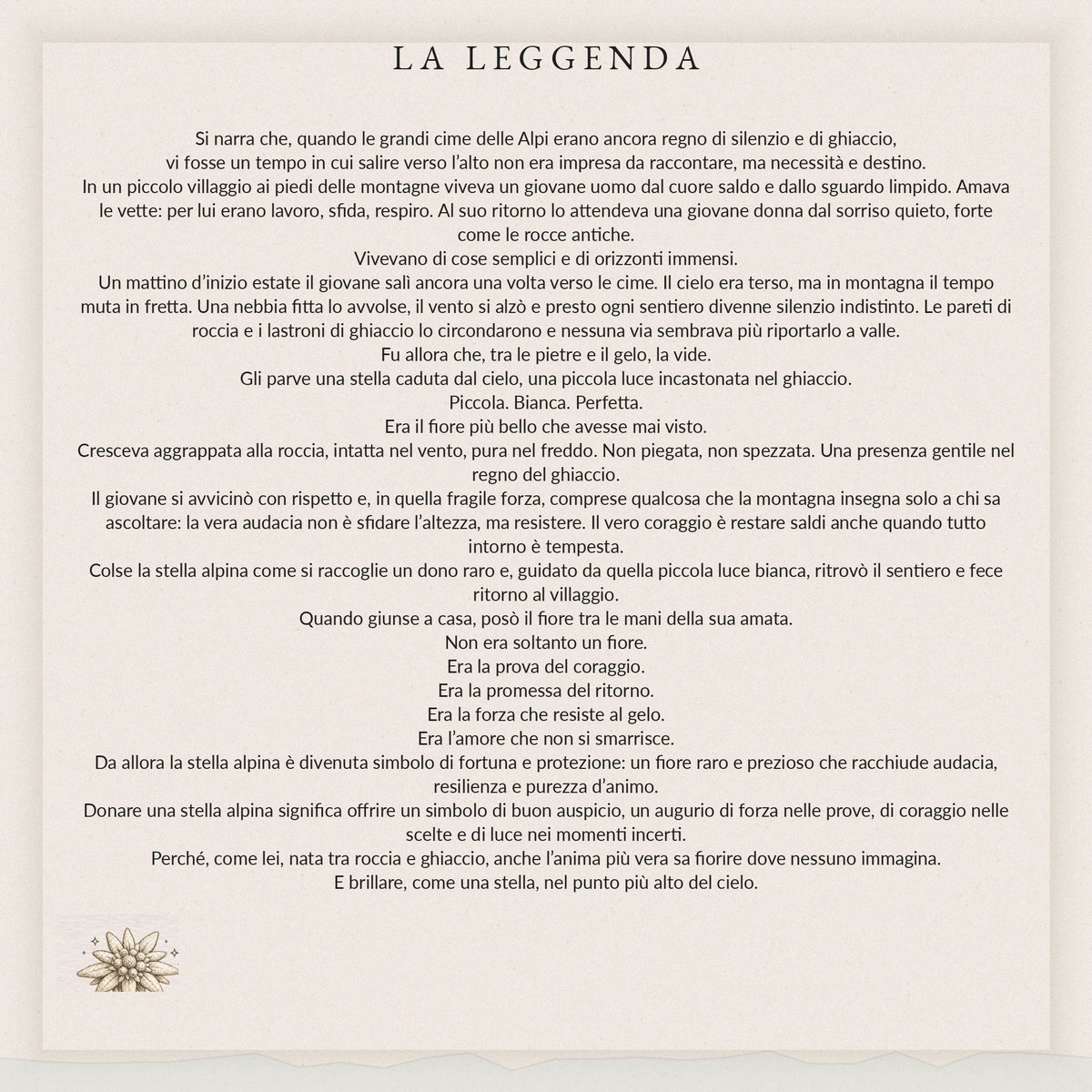 Collana Mad Tea collezione - La tua Stella Alpina Portafortuna - GDSAC001B