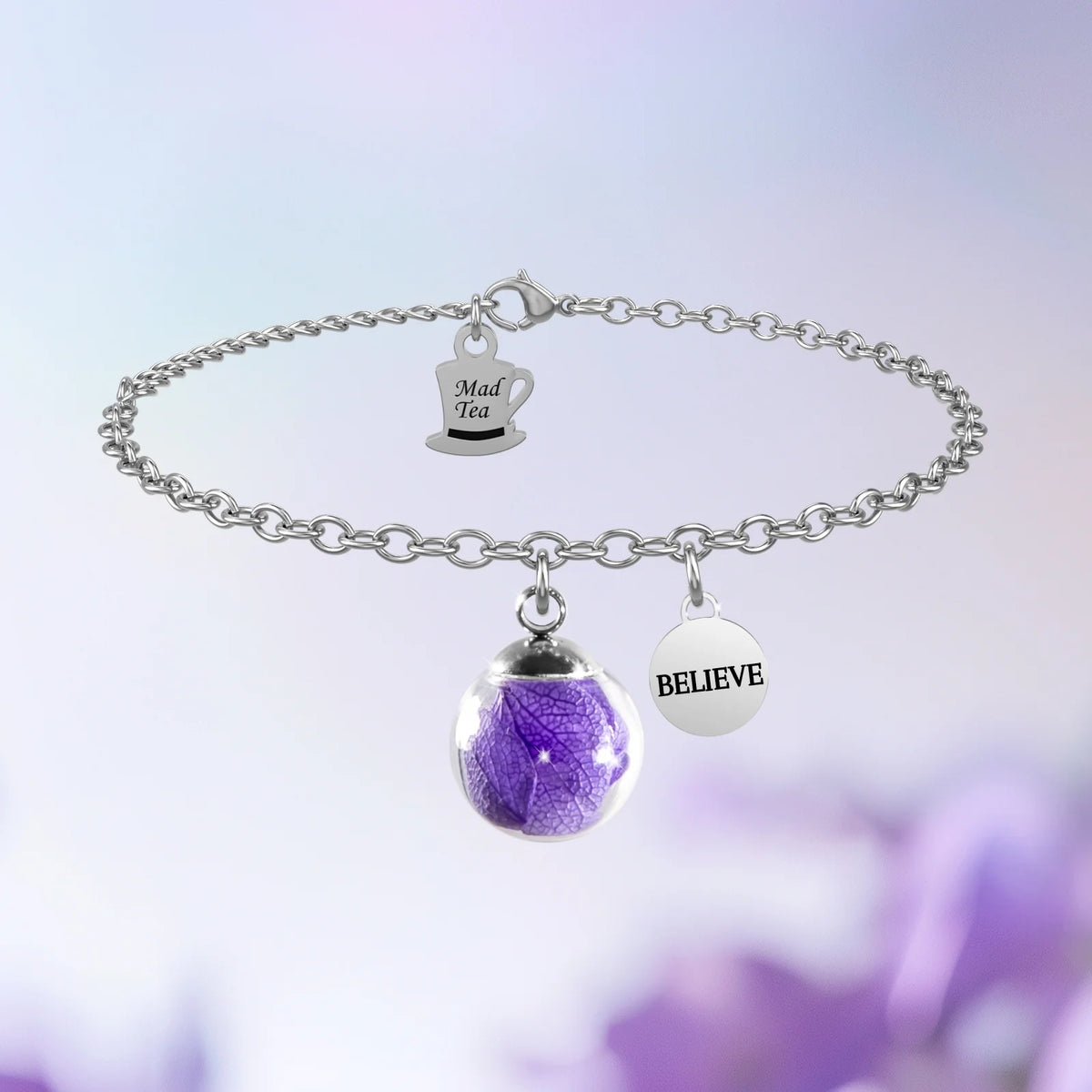 Bracciale in Acciaio Mad Tea collezione: Il giardino dei desideri - Ortensia - Bracciale della Forza Spirituale