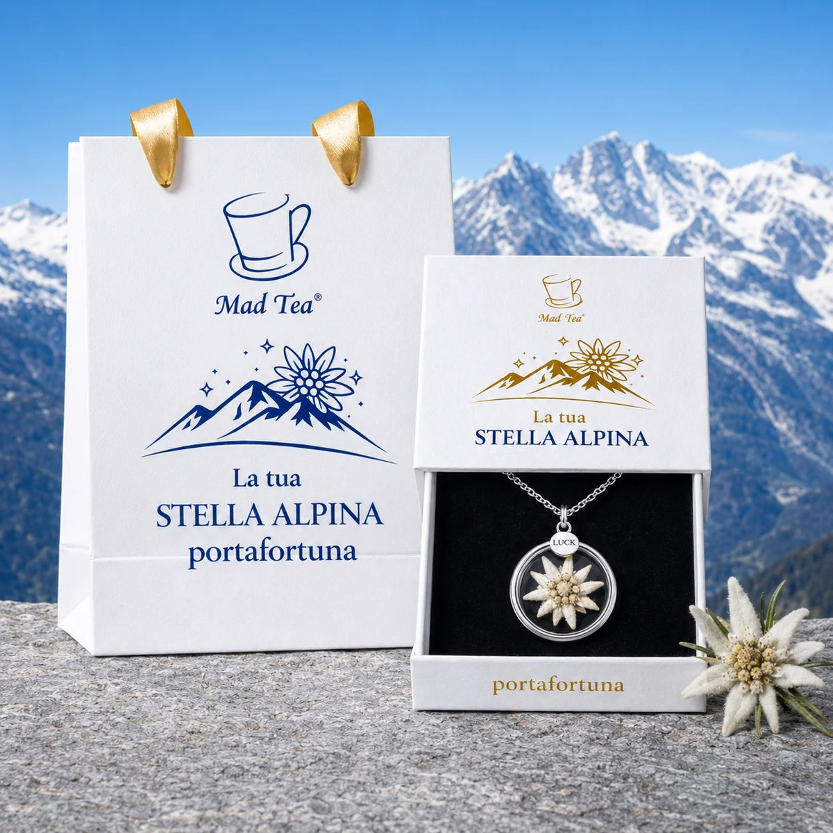 Collana Mad Tea collezione - La tua Stella Alpina Portafortuna - GDSAC001A
