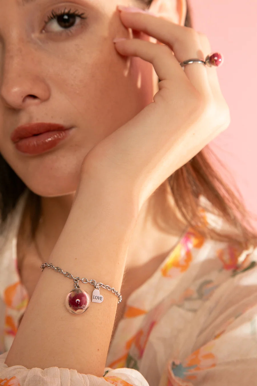Anello in Acciaio Mad Tea collezione: Il giardino dei desideri - Rosa - Anello dell&#39; Amore