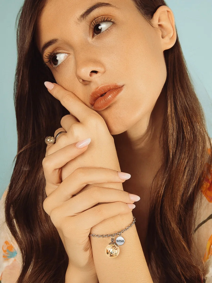 Bracciale in Acciaio Mad Tea collezione: Il giardino dei desideri - Tarassaco - Bracciale dei Desideri