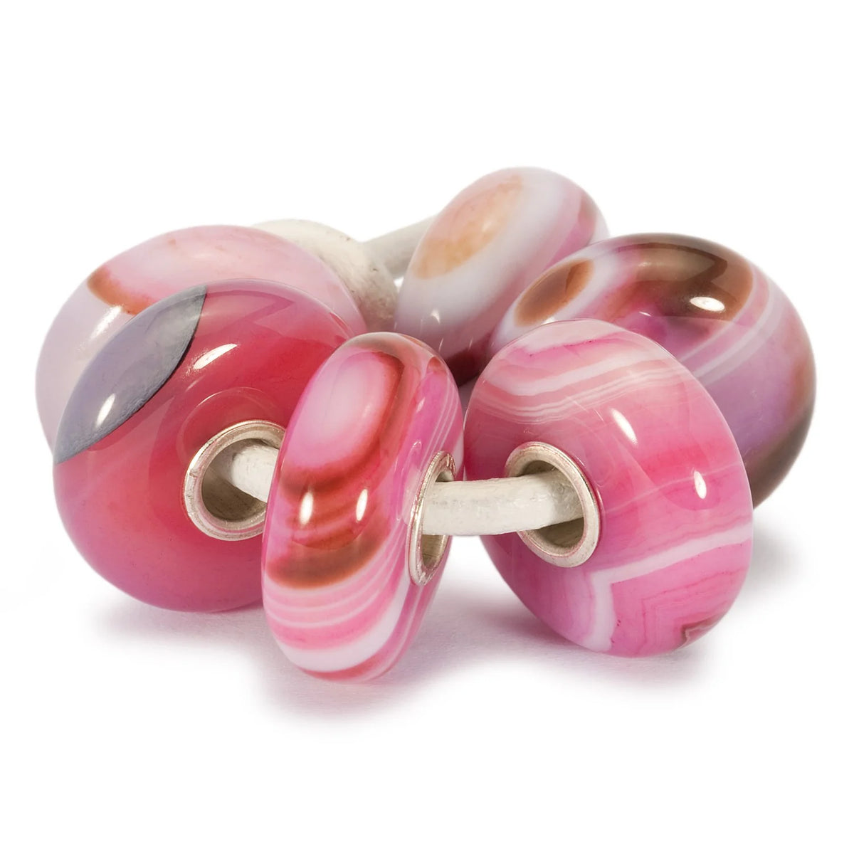 Beads Trollbeads - Set Strisce Agata Rosa - TSTBE-00001
