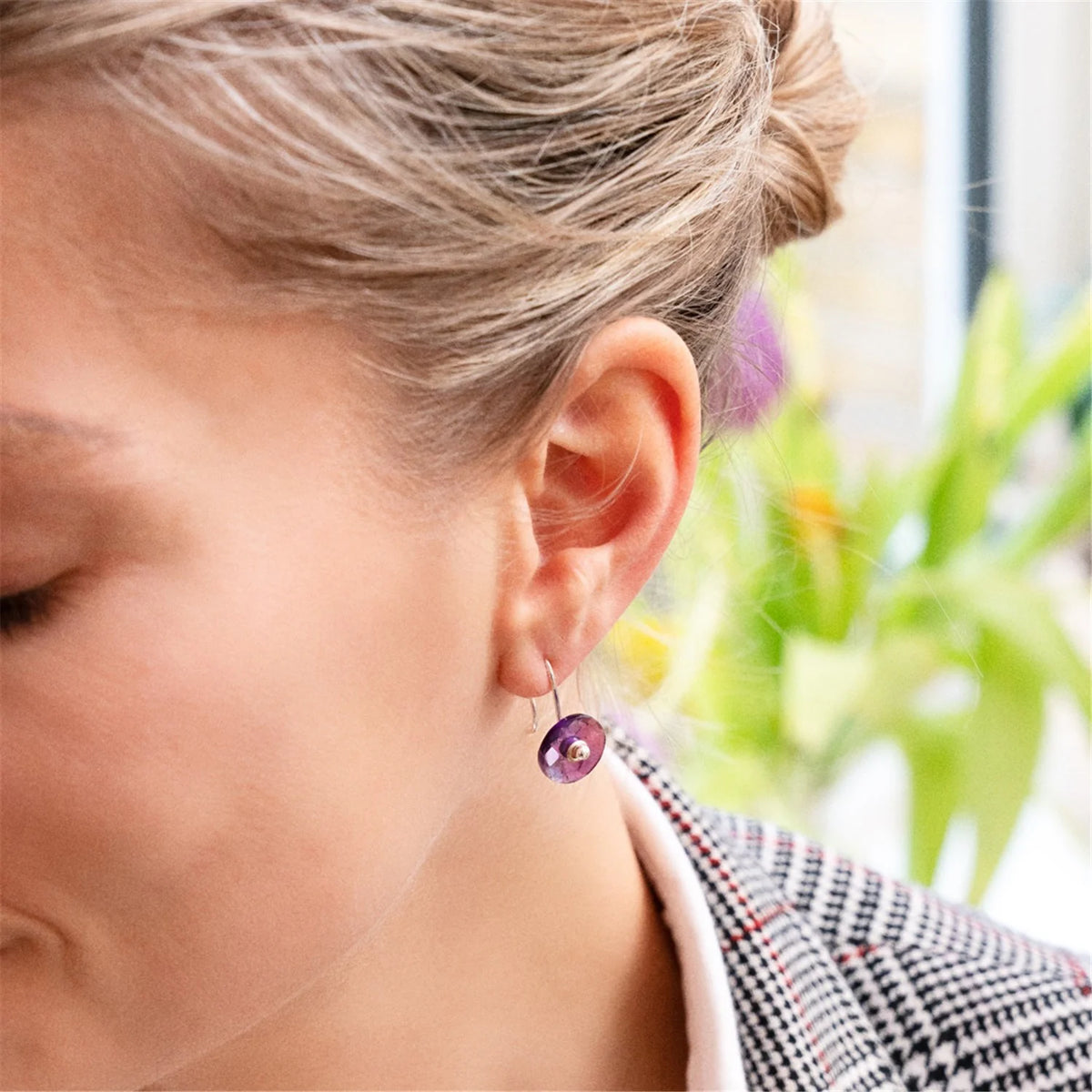 Orecchini Trollbeads - Orecchini Ametista con Monachelle - TAGBO-00817