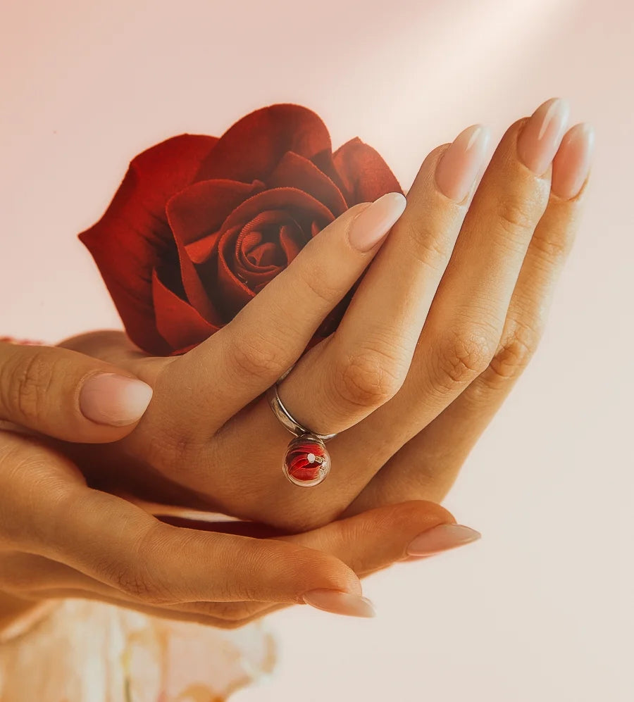 Anello in Acciaio Mad Tea collezione: Il giardino dei desideri - Rosa - Anello dell&#39; Amore