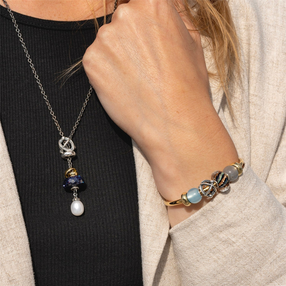 Beads Trollbeads - Agata Blu Chiaro Rotonda - TSTBE-00037