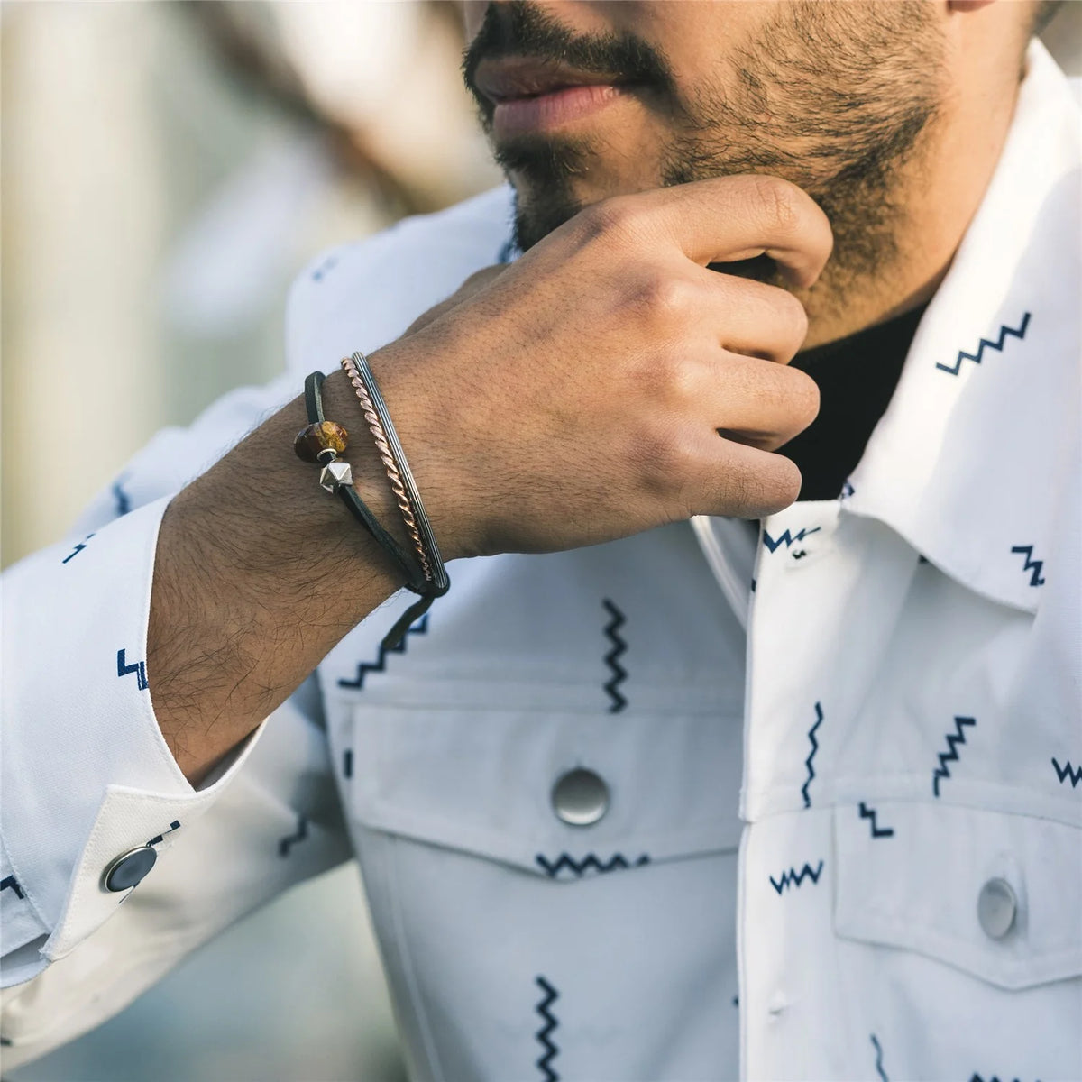 Base Trollbeads - Bracciale di Pelle Nero - TLEBR-00056