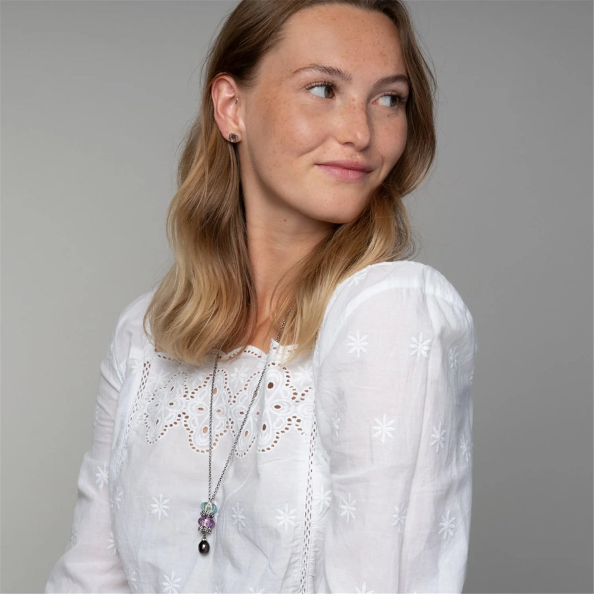 Base Trollbeads - Collana Fantasia con Perla Pavone - TAGFA-00056