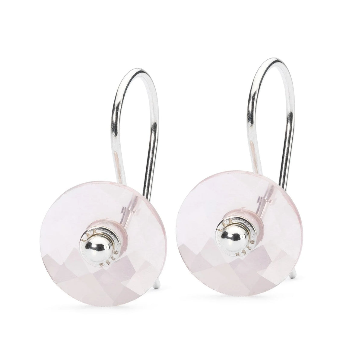 Orecchini Trollbeads - Orecchini Quarzo Rosa con Monachelle - TZZIT-01293