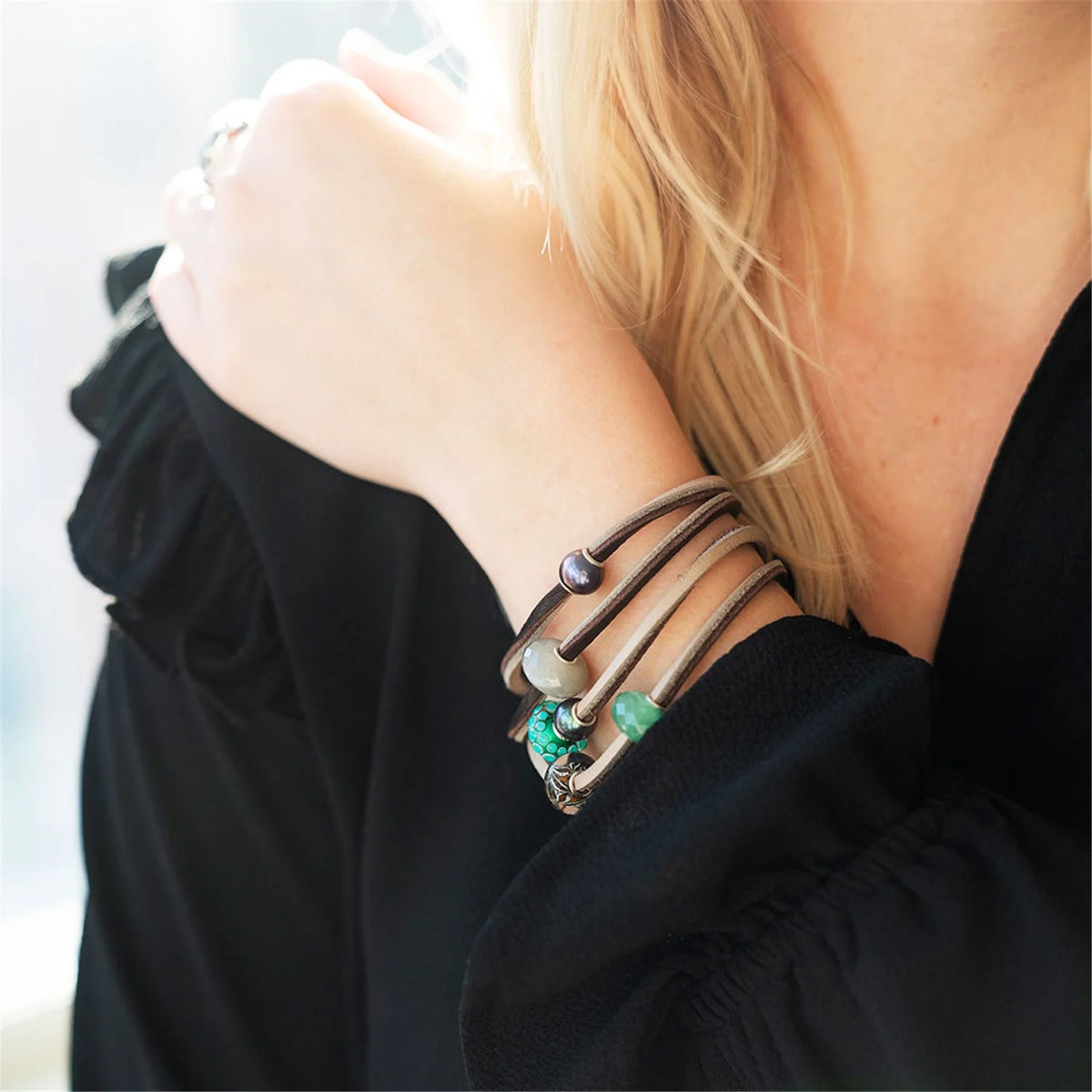 Beads Trollbeads - Pietra di Luna Grigia - TSTBE-20032