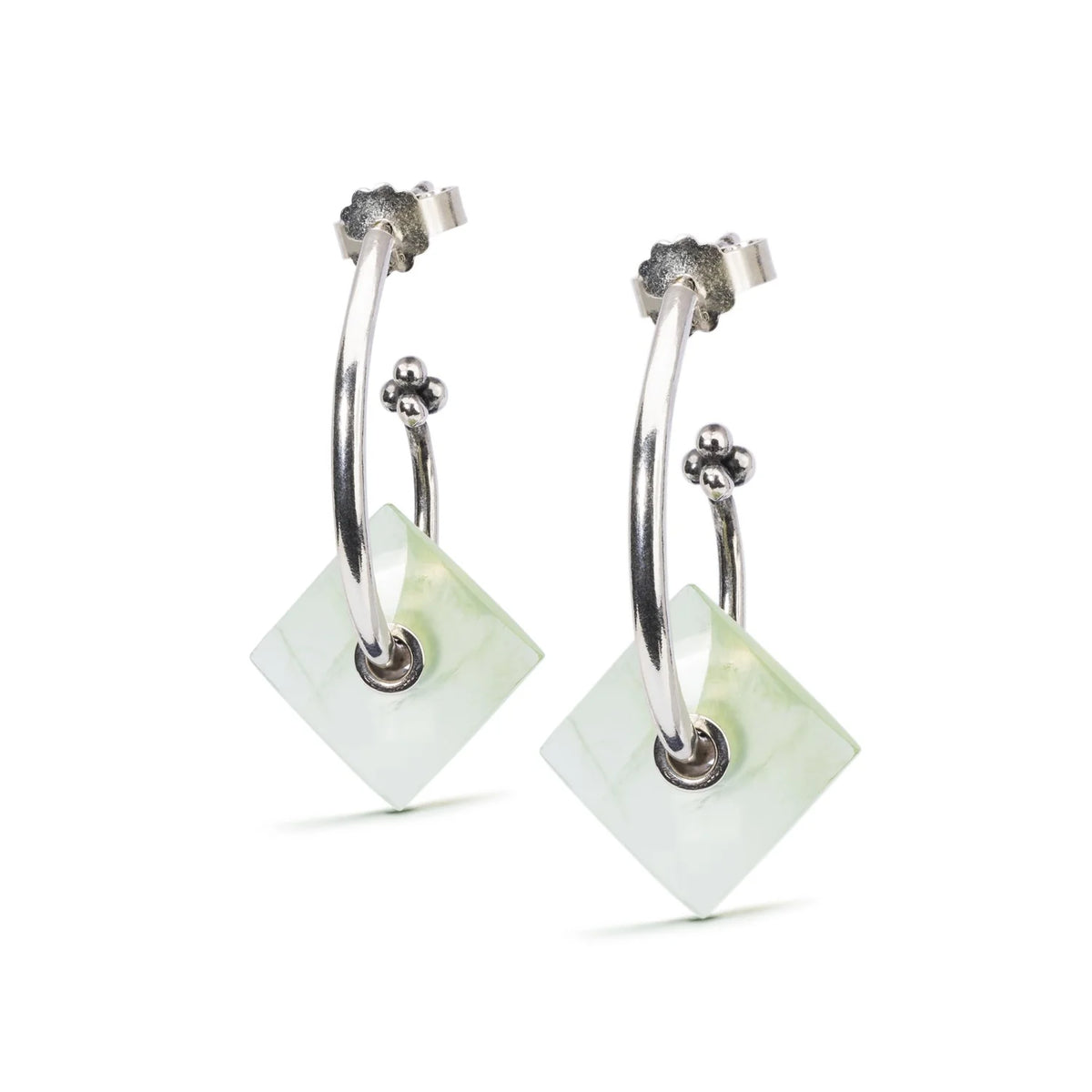 Orecchini Trollbeads - Orecchini Cerchio con Bocciolo - TAGEA-00100