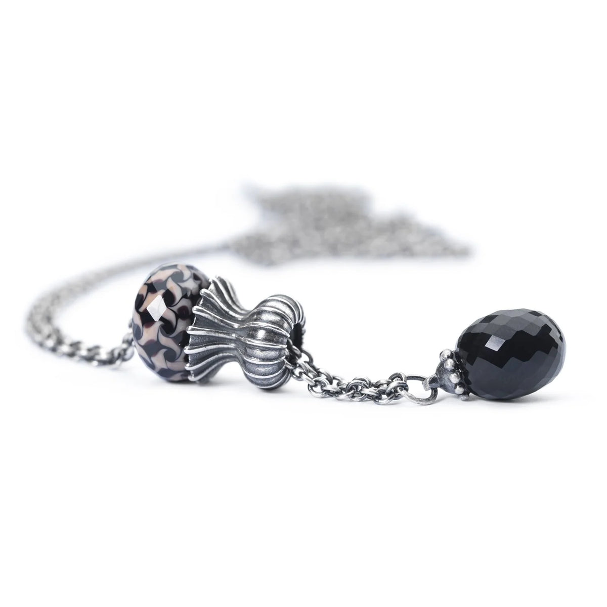 Base Trollbeads - Collana Fantasia con Onice Nero - TAGFA-00001