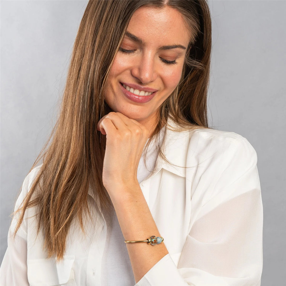 Beads Trollbeads - Agata Blu Chiaro Rotonda - TSTBE-00037