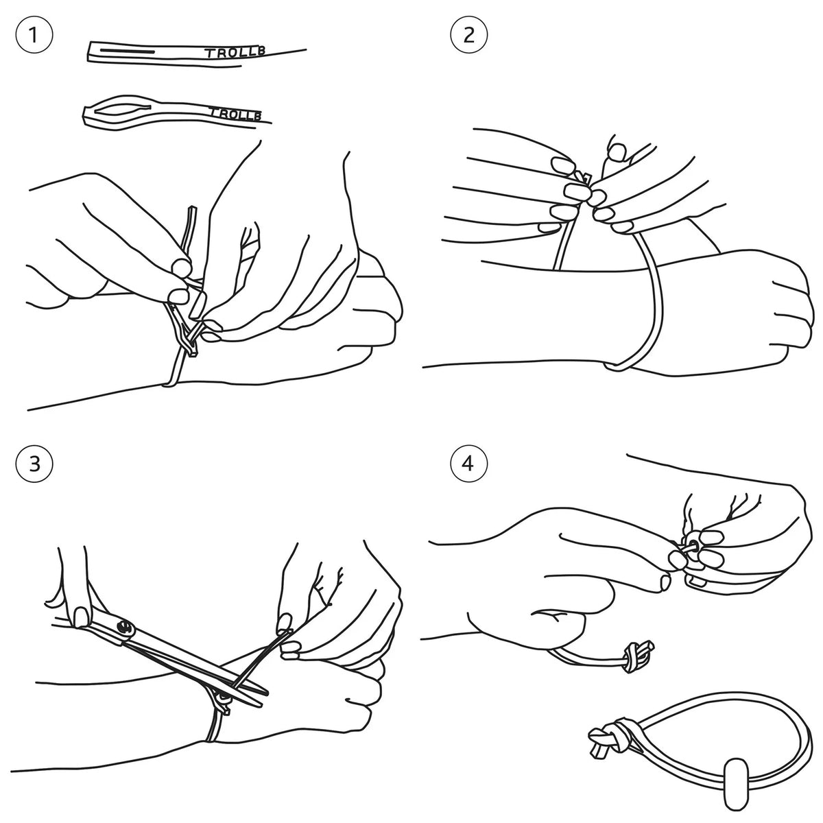 Base Trollbeads - Bracciale di Pelle Nero - TLEBR-00056