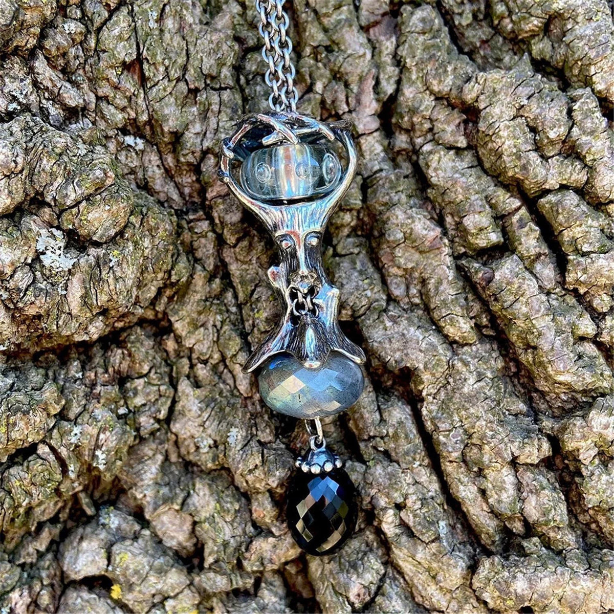 Base Trollbeads - Collana Fantasia con Onice Nero - TAGFA-00001