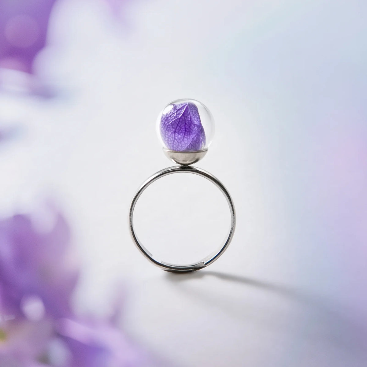 Anello in Acciaio Mad Tea collezione: Il giardino dei desideri - Ortensia - Anello della Forza Spirituale